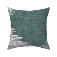 Diamond Ikat Weave off white sage on emerald