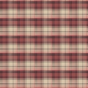 Detailed Plaid - Pink, Tan, Brown - Small
