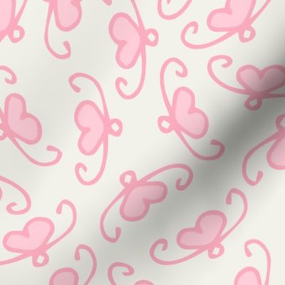 (M) Swirly Hearts | Pink on White | 12 inch