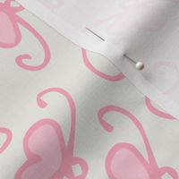 (M) Swirly Hearts | Pink on White | 12 inch