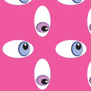 Eyes // Bright Pink Background