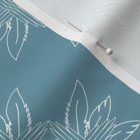 Feathers and a Bird's Nest in Light Blue