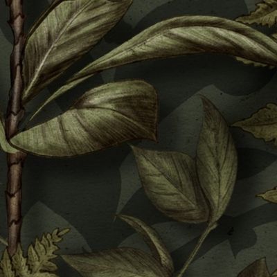 Greenery Aesthetic - Dark Ferns & Leaves