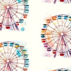 ferris wheel 1 watercolor