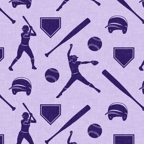 (small scale) Softball - purple on purple - LAD23
