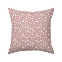 Woodland Deer Animal Print in White on Pink Background