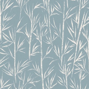 Bamboo dusty blue background