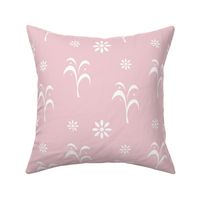 Summer Tropical Palms in Pink and White
