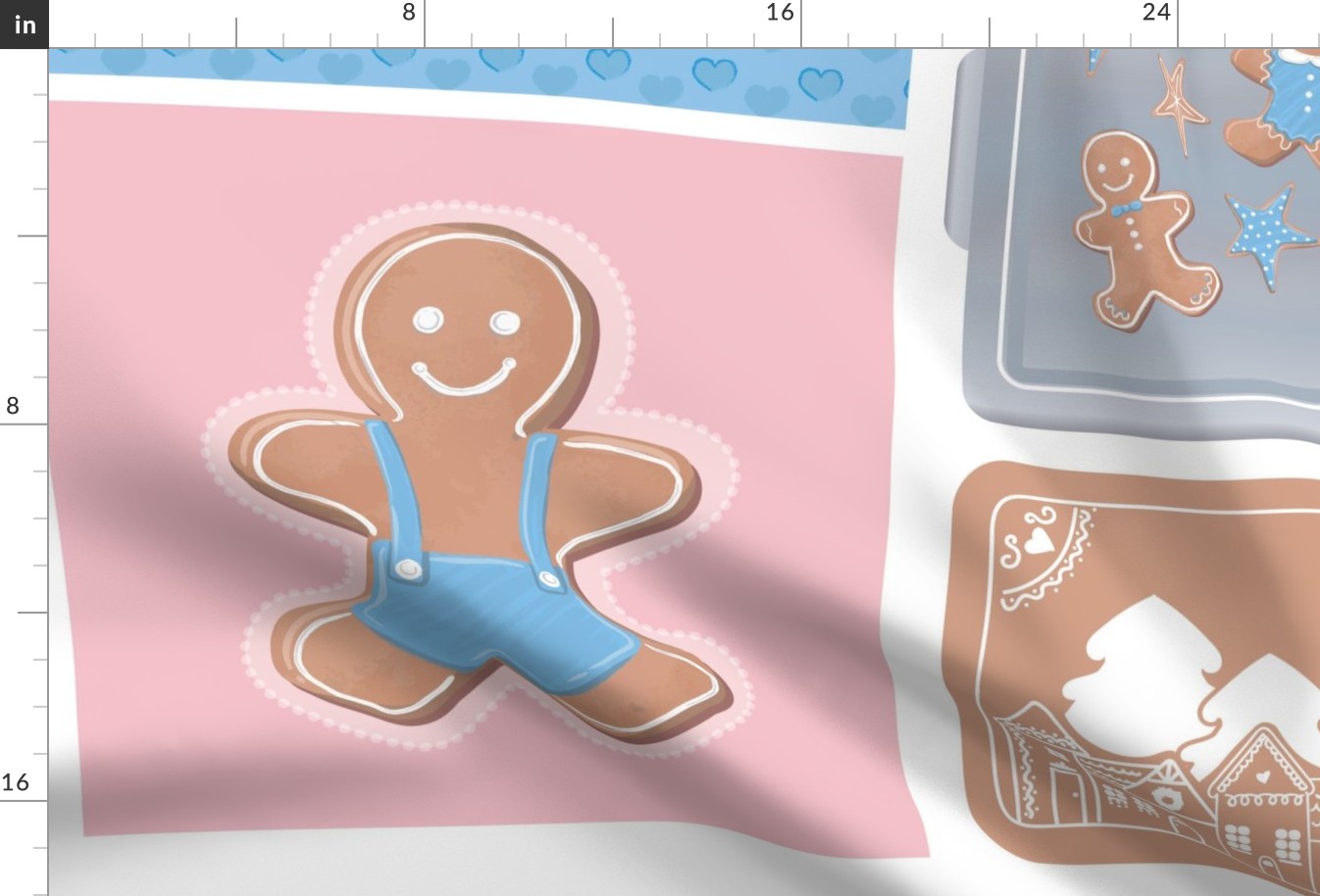 Pastel Gingerbread Panel (54”x36”)