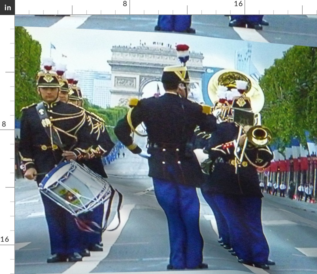 Bastille Day Parade Musicians, close-up, Paris 2012