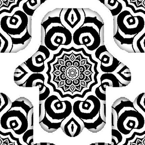 Mandala Hamsa, Bold Black & White