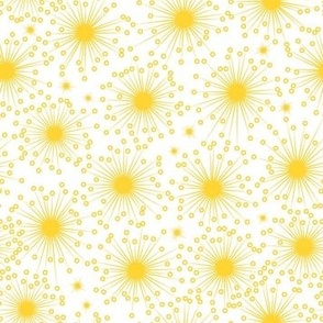 Sunshine bright yellow starbursts