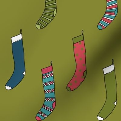 Christmas Stockings Green