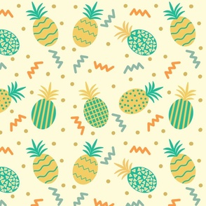 Pineapple Party on Yellow