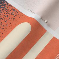 Gradient Abstract Lines and Dots / Neutral Orange and Brown Version / Large Scale or Wallpaper
