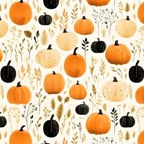 Black, Orange & Cream Pumpkins - small