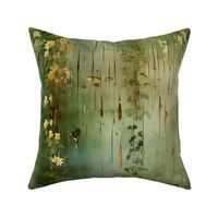 Green Distressed Floral - large