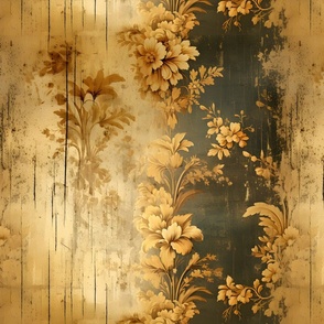 Yellow Distressed Floral - large
