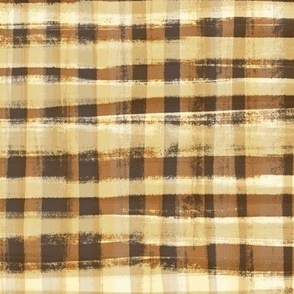 Textured Brown Plaid - Medium