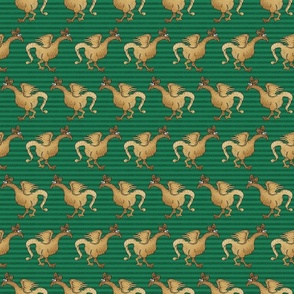 marching fantastic beasts on green stripes | small