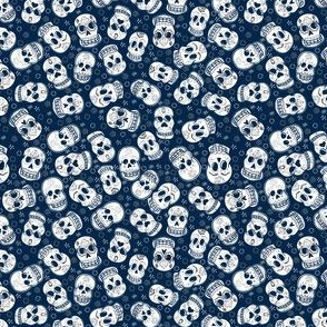 Navy Gray Skulls