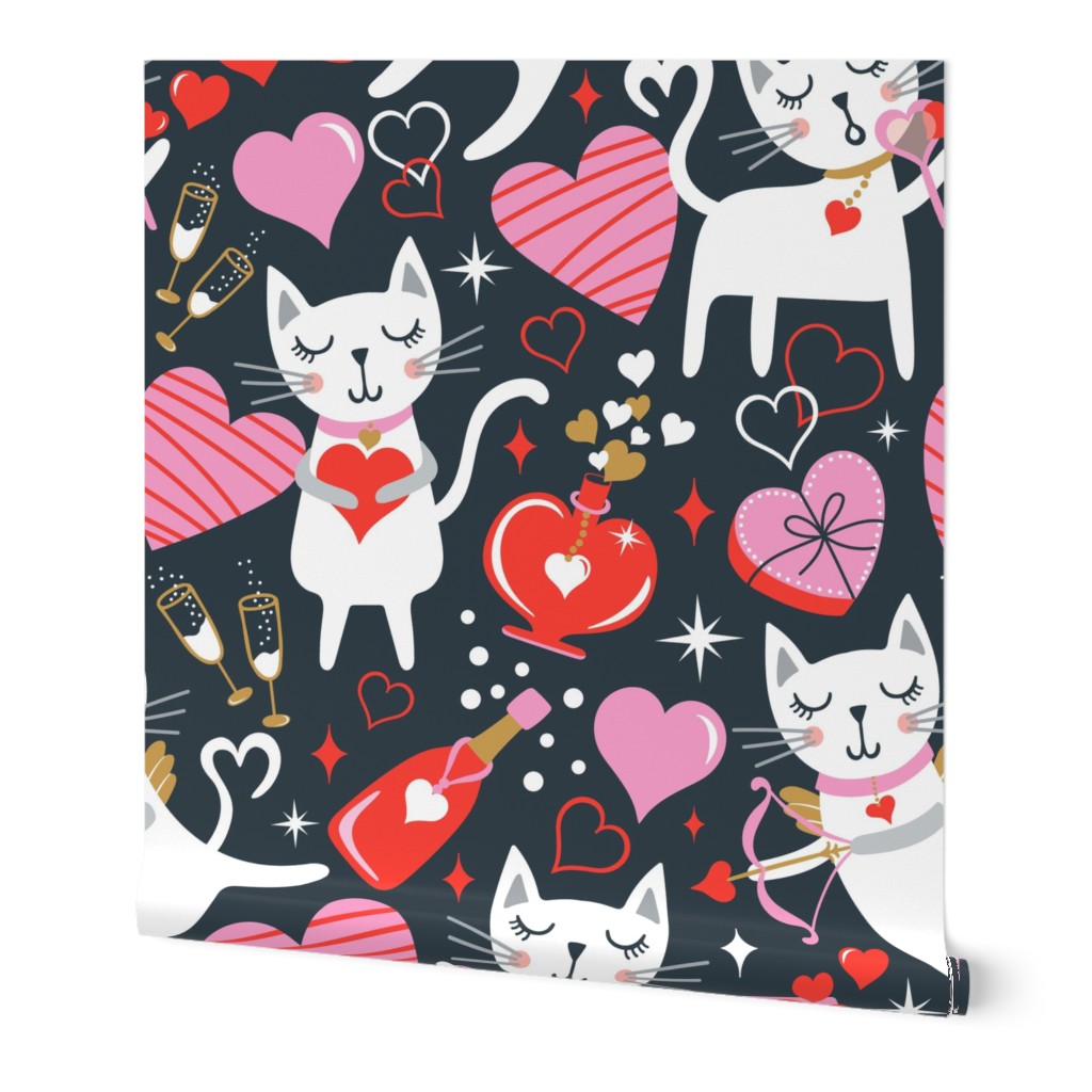 You're The Cat's Meow - Valentine's Day Midnight Blue Regular