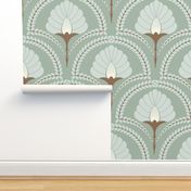 Illumination / Serene Zen / Art Deco / Celadon Green / Large