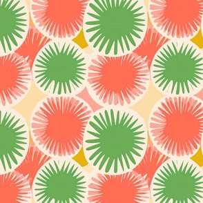 Fruity Blooms: Tropical Explosion in Mid-Century Palette Dance (241)