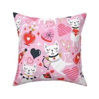 You're The Cat's Meow - Valentine's Day Pink Large