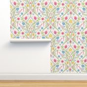 My favourite things custom vintage raspberry lemon large 24 wallpaper scale by Pippa Shaw