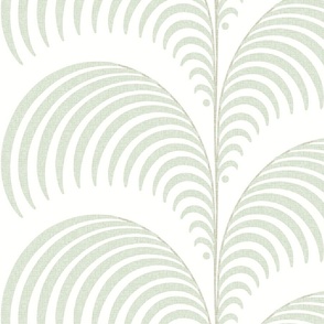 Serene palm Art Deco fern frond plume by Pippa Shaw