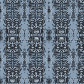 ANOTHER WICKED TIKI - VINTAGE GRAY BLUE, MEDIUM SCALE