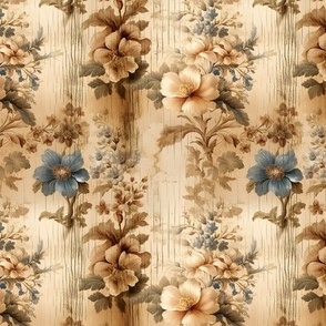 Brown & Tan Distressed Floral - small