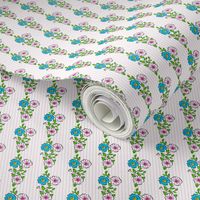 Carousel Ponies - Coordinating Flowers Stripe Print