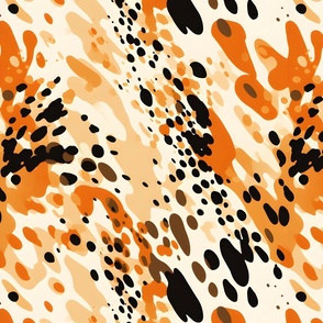 Orange, Brown & Black Abstract - large
