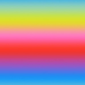 Bright 80s Candy Rainbow Ombré Stripes - Small Scale - Horizontal Ombre Bold Bright Gradient