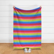 Bright 80s Candy Rainbow Ombré Stripes - Medium Scale - Horizontal Ombre Bold Bright Gradient