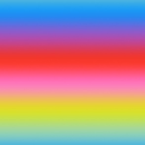 Bright 80s Candy Rainbow Ombré Stripes - Medium Scale - Horizontal Ombre Bold Bright Gradient