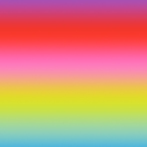 Bright 80s Candy Rainbow Ombré Stripes - Large Scale - Horizontal Ombre Bold Bright Gradient