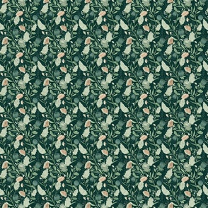Serene Floral - Natural Teal (Extra Small)