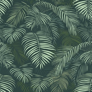 Tranquil palm oasis wallpaper
