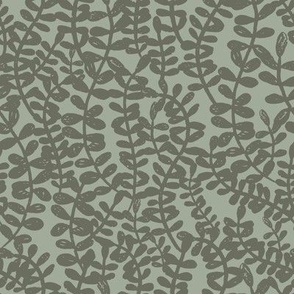 Sage Green Vines -  Medium scale 8x8in