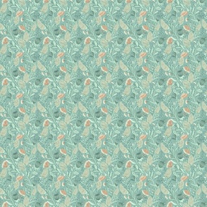 Serene Floral Mineral Blue - Extra Small