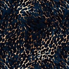 Blue & Black Leopard Print - small