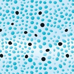 Blue & Black Dots on Blue - small