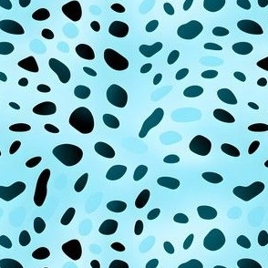 Blue & Black Dots on Blue - small