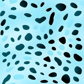 Blue & Black Dots on Blue - medium