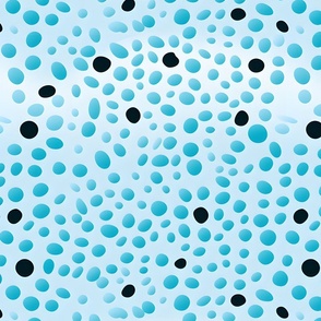 Blue & Black Dots on Blue - large