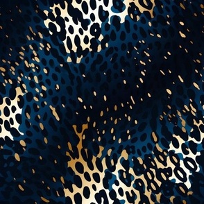 Blue & Black Leopard Print - medium