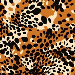 Black, Brown & Cream Abstract Dots - medium